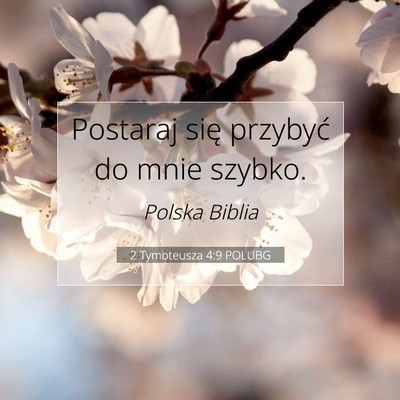 2 Tymoteusza 4:9 POLUBG Obraz Wersetu Biblijnego
