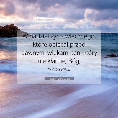 Tytusa 1:2 POLUBG Obraz Wersetu Biblijnego