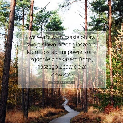 Tytusa 1:3 POLUBG Obraz Wersetu Biblijnego
