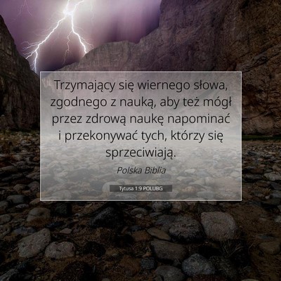Tytusa 1:9 POLUBG Obraz Wersetu Biblijnego