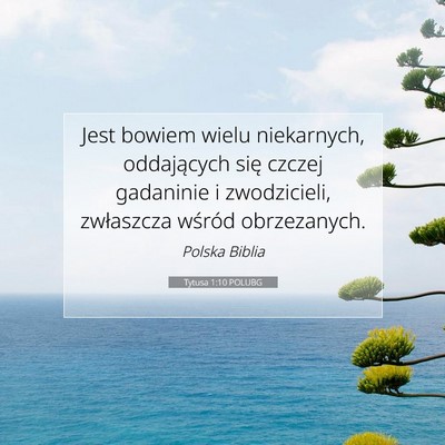 Tytusa 1:10 POLUBG Obraz Wersetu Biblijnego
