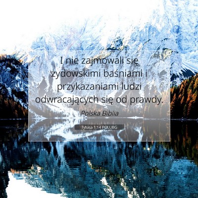 Tytusa 1:14 POLUBG Obraz Wersetu Biblijnego