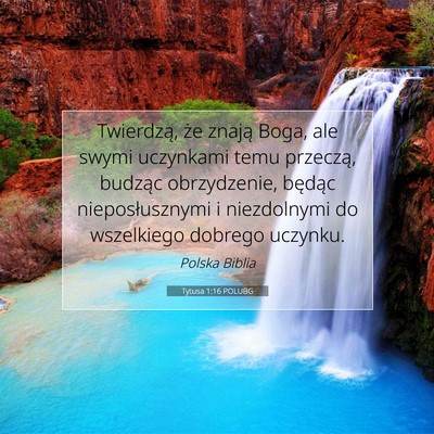 Tytusa 1:16 POLUBG Obraz Wersetu Biblijnego