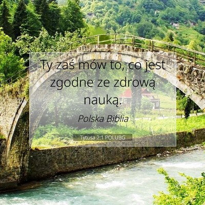 Tytusa 2:1 POLUBG Obraz Wersetu Biblijnego