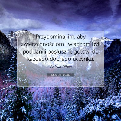 Tytusa 3:1 POLUBG Obraz Wersetu Biblijnego