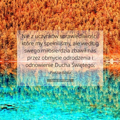 Tytusa 3:5 POLUBG Obraz Wersetu Biblijnego