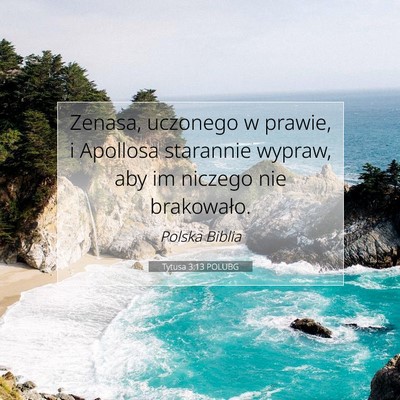 Tytusa 3:13 POLUBG Obraz Wersetu Biblijnego