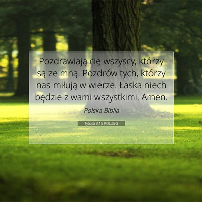 Tytusa 3:15 POLUBG Obraz Wersetu Biblijnego