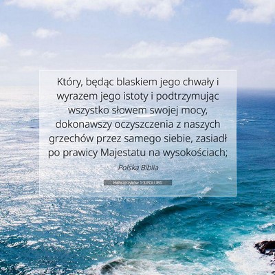 Hebrajczyków 1:3 POLUBG Obraz Wersetu Biblijnego