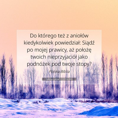 Hebrajczyków 1:13 POLUBG Obraz Wersetu Biblijnego