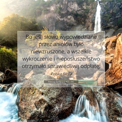 Hebrajczyków 2:2 POLUBG Obraz Wersetu Biblijnego