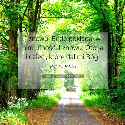Hebrajczyków 2:13 POLUBG Obraz Wersetu Biblijnego