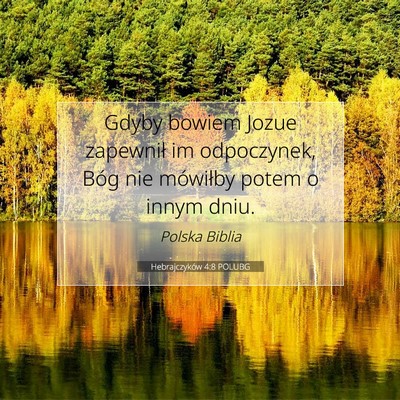 Hebrajczyków 4:8 POLUBG Obraz Wersetu Biblijnego