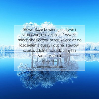 Hebrajczyków 4:12 POLUBG Obraz Wersetu Biblijnego