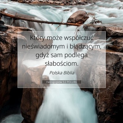 Hebrajczyków 5:2 POLUBG Obraz Wersetu Biblijnego