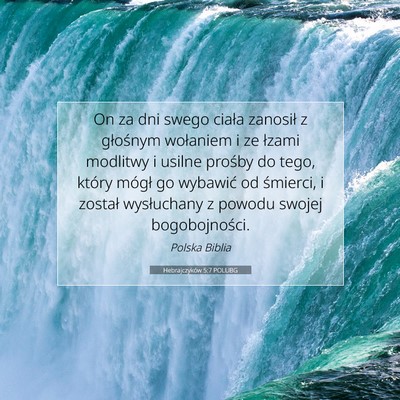 Hebrajczyków 5:7 POLUBG Obraz Wersetu Biblijnego