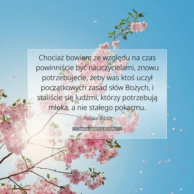 Hebrajczyków 5:12 POLUBG Obraz Wersetu Biblijnego