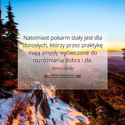 Hebrajczyków 5:14 POLUBG Obraz Wersetu Biblijnego