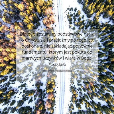 Hebrajczyków 6:1 POLUBG Obraz Wersetu Biblijnego