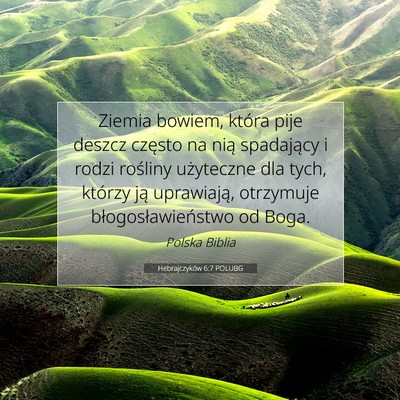 Hebrajczyków 6:7 POLUBG Obraz Wersetu Biblijnego