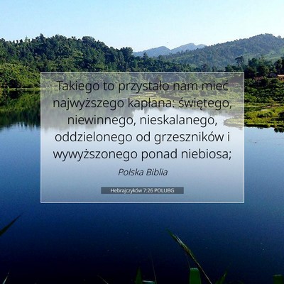 Hebrajczyków 7:26 POLUBG Obraz Wersetu Biblijnego