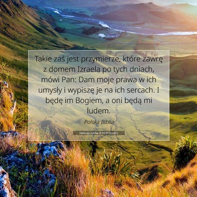 Hebrajczyków 8:10 POLUBG Obraz Wersetu Biblijnego