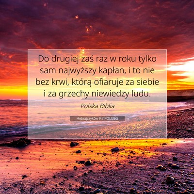 Hebrajczyków 9:7 POLUBG Obraz Wersetu Biblijnego