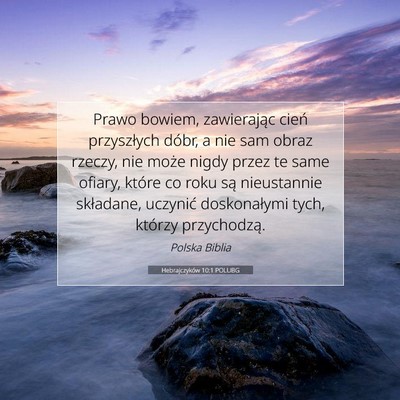 Hebrajczyków 10:1 POLUBG Obraz Wersetu Biblijnego
