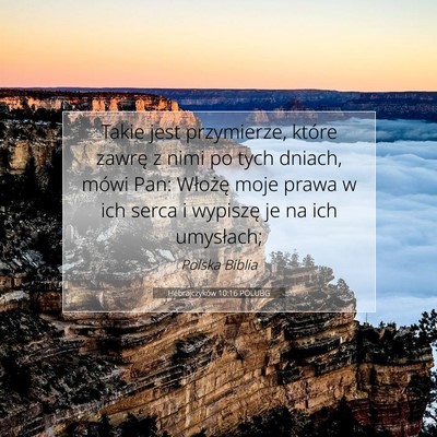 Hebrajczyków 10:16 POLUBG Obraz Wersetu Biblijnego