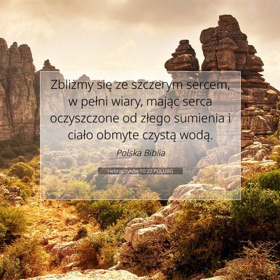 Hebrajczyków 10:22 POLUBG Obraz Wersetu Biblijnego