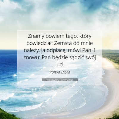 Hebrajczyków 10:30 POLUBG Obraz Wersetu Biblijnego