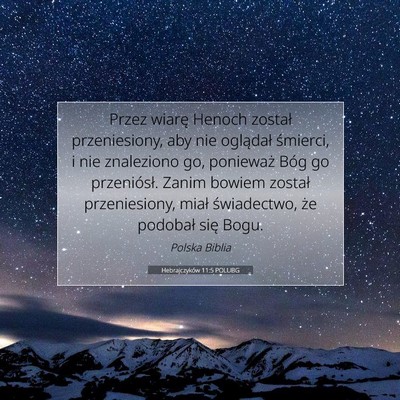 Hebrajczyków 11:5 POLUBG Obraz Wersetu Biblijnego