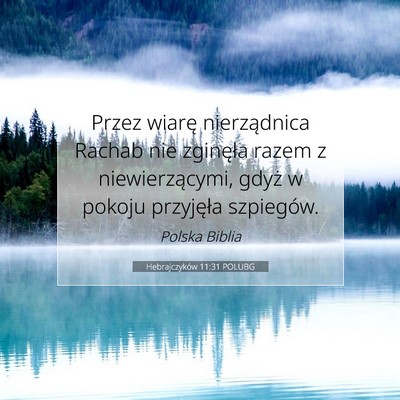 Hebrajczyków 11:31 POLUBG Obraz Wersetu Biblijnego