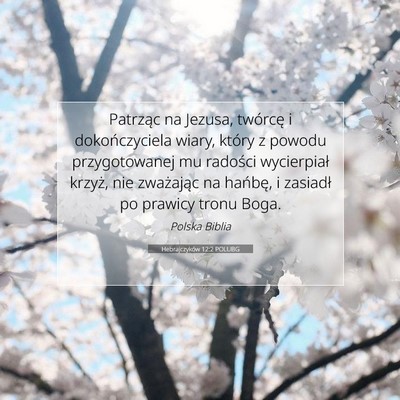 Hebrajczyków 12:2 POLUBG Obraz Wersetu Biblijnego