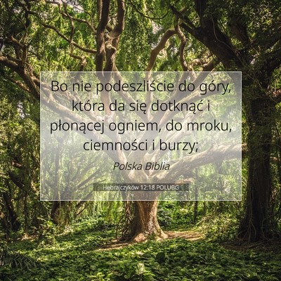 Hebrajczyków 12:18 POLUBG Obraz Wersetu Biblijnego