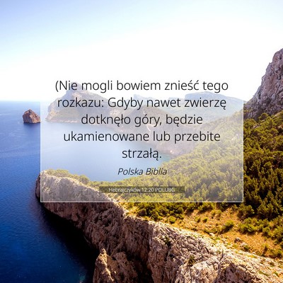 Hebrajczyków 12:20 POLUBG Obraz Wersetu Biblijnego