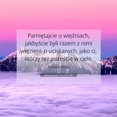 Hebrajczyków 13:3 POLUBG Obraz Wersetu Biblijnego