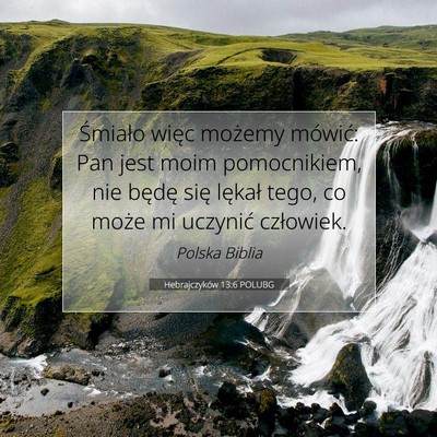 Hebrajczyków 13:6 POLUBG Obraz Wersetu Biblijnego