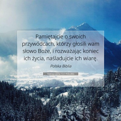 Hebrajczyków 13:7 POLUBG Obraz Wersetu Biblijnego