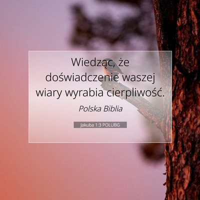 Jakuba 1:3 POLUBG Obraz Wersetu Biblijnego