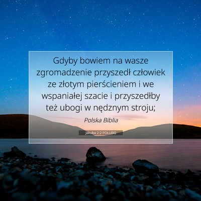 Jakuba 2:2 POLUBG Obraz Wersetu Biblijnego