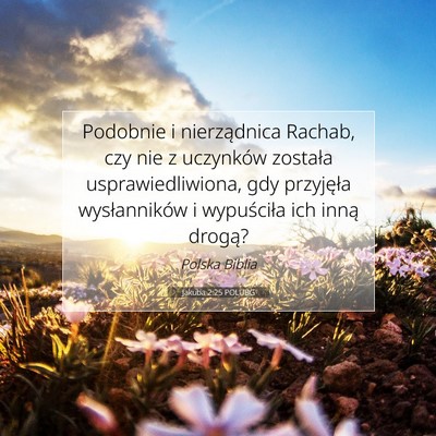 Jakuba 2:25 POLUBG Obraz Wersetu Biblijnego