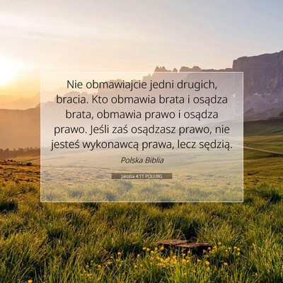 Jakuba 4:11 POLUBG Obraz Wersetu Biblijnego