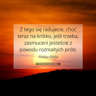 1 Piotra 1:6 POLUBG Obraz Wersetu Biblijnego