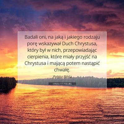 1 Piotra 1:11 POLUBG Obraz Wersetu Biblijnego