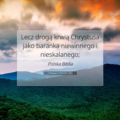 1 Piotra 1:19 POLUBG Obraz Wersetu Biblijnego