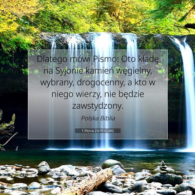 1 Piotra 2:6 POLUBG Obraz Wersetu Biblijnego