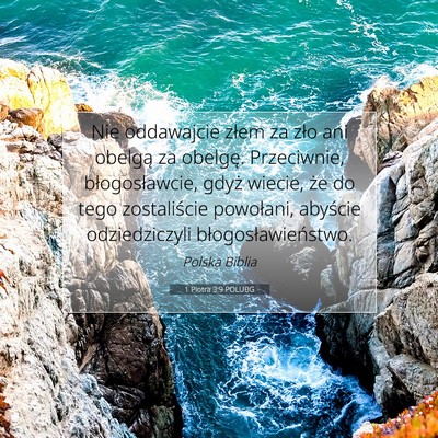 1 Piotra 3:9 POLUBG Obraz Wersetu Biblijnego