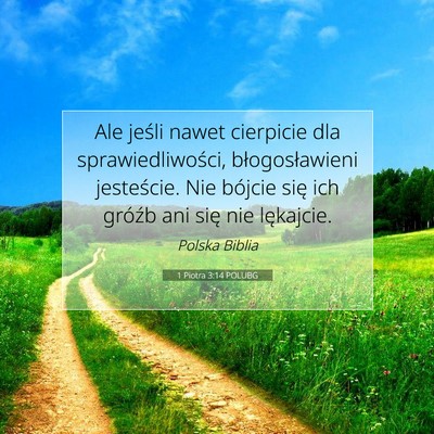 1 Piotra 3:14 POLUBG Obraz Wersetu Biblijnego