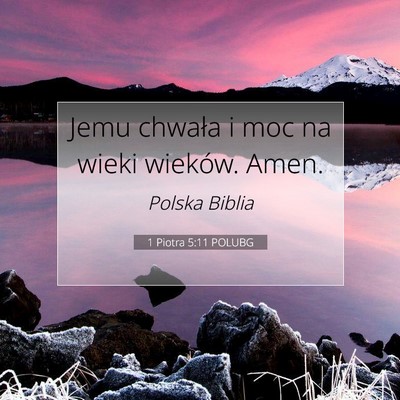 1 Piotra 5:11 POLUBG Obraz Wersetu Biblijnego